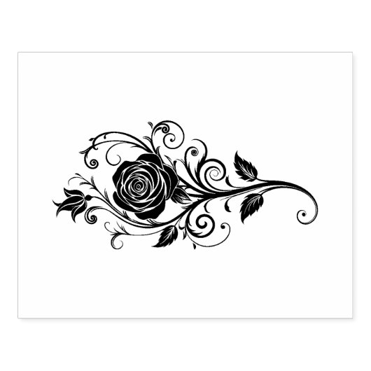 Rose Gummistempel (Prägung)