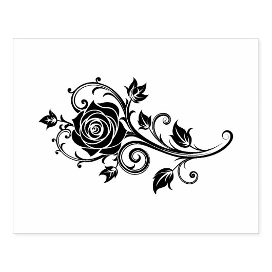 Rose Gummistempel (Prägung)