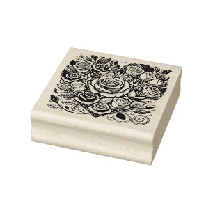 Rose Gummistempel