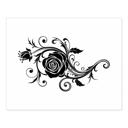 Rose Gummistempel (Prägung)