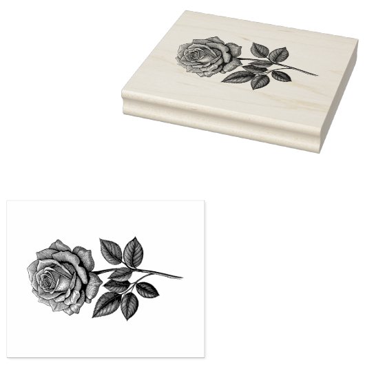 Rose Gummistempel (Stempel)