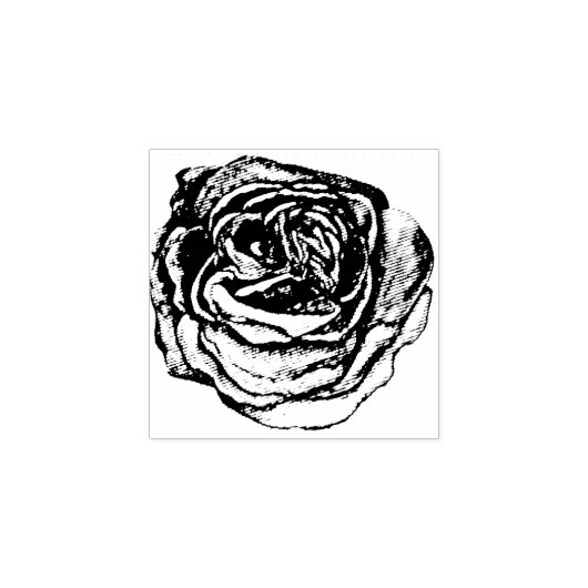 Rose Gummistempel (Prägung)