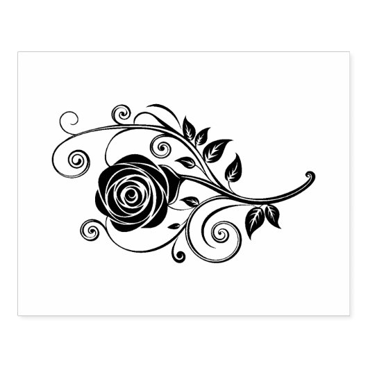 Rose Gummistempel (Prägung)