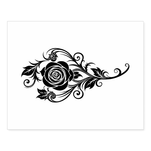 Rose Gummistempel (Prägung)