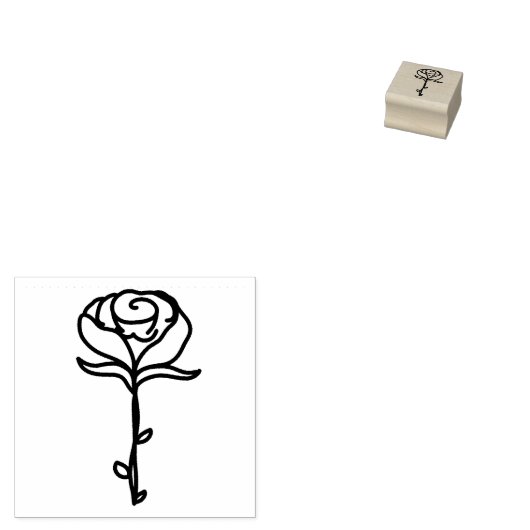 Rose Gummistempel (Stempel)