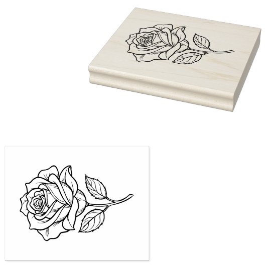 Rose Gummistempel (Stempel)
