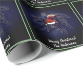 Rose Haar Tarantula in der Weihnachtsmannmütze Wei Geschenkpapier (Rolleneckpunkt)