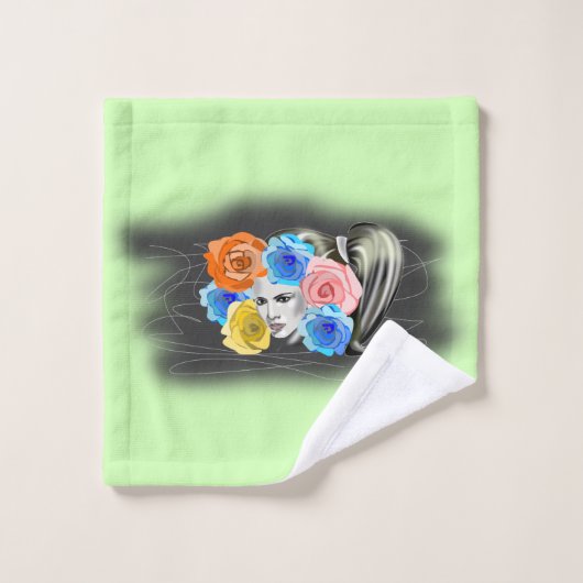 Rose Hair Woman Badetuch Set (Waschlappen)