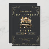 Rose Halloween Einladung (Vorne/Hinten)