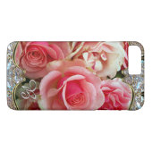 Rose halten Monogramm gegeneinander Case-Mate iPhone Hülle (Rückseite (Horizontal))