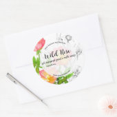 Rose Handmade Soap Skincare Product Label Runder Aufkleber (Umschlag)