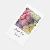 Rose Handtuch aus Papier oder Napkin Serviette (Ecke)