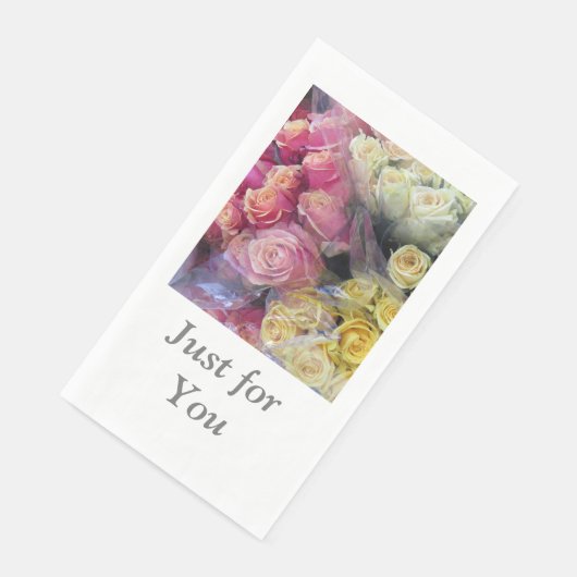 Rose Handtuch aus Papier oder Napkin Serviette (Ecke)