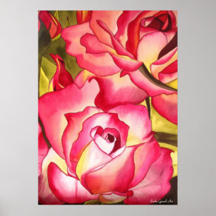 Rose Hannah Gordon rosa Watercolorkunst Poster