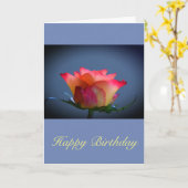 Rose Happy Birthday Personalizable Card Karte (Gelbe Blume)