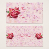 Rose Harmonie-Geschenkmarke (Vorne & Hinten)