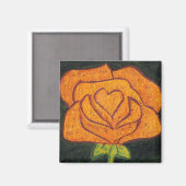 "Rose Heart #2" Blumenmagnet Magnet (Vorderseite/Rückseite)