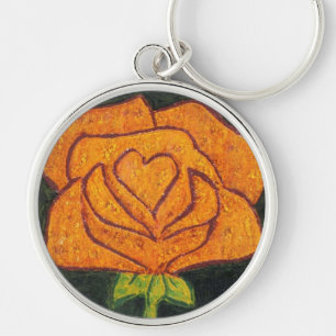 "Rose Heart #2" Floral Schlüsselanhänger