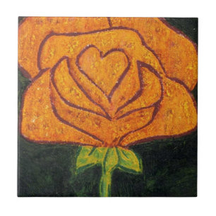"Rose Heart #2" Kitchen Garden Keramik Tile Fliese