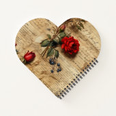 Rose Heart Shaped Notebook Notizblock (Rückseite)