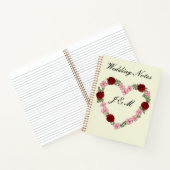 Rose Heart Wedding Planner Notebook - Cream Notizblock (Innenseite)