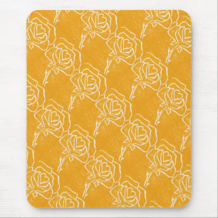 "Rose Heart Yellow" gepolstertes Muster Blumenmous Mousepad