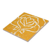 "Rose Heart Yellow" Küche Garten Keramik Tile Fliese (Seite)