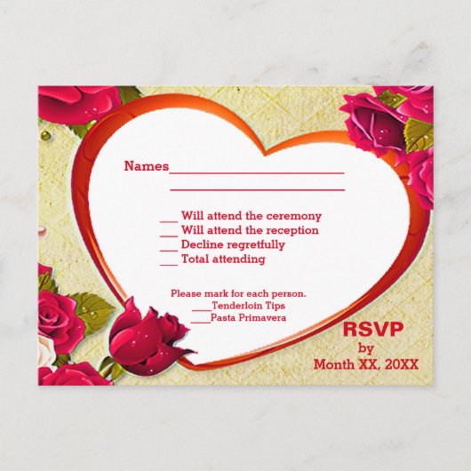 Rose & Heft Frame UAWG & Menu Postkarte (Vorderseite)