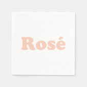 Rose hellrosa moderne Typografie mädchenhaft elega Serviette (Vorderseite)