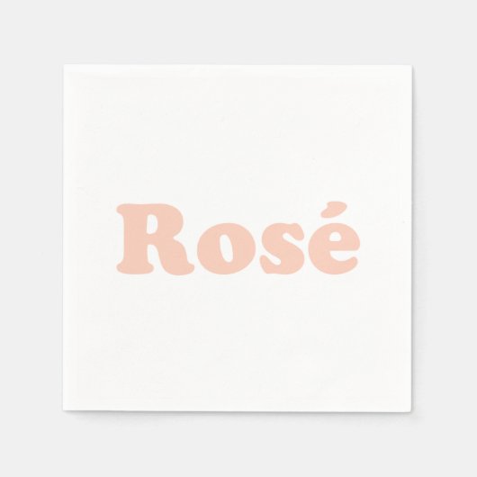 Rose hellrosa moderne Typografie mädchenhaft elega Serviette (Vorderseite)