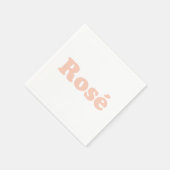 Rose hellrosa moderne Typografie mädchenhaft elega Serviette (Ecke)