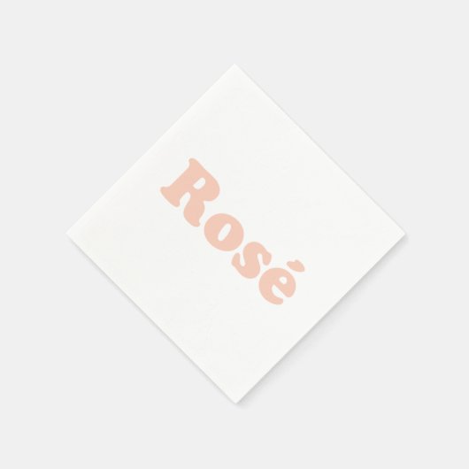 Rose hellrosa moderne Typografie mädchenhaft elega Serviette (Ecke)
