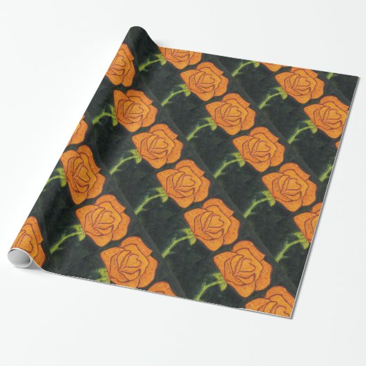 "Rose Herz #2" Blumengartenpapier Geschenkpapier (Ungerollt)
