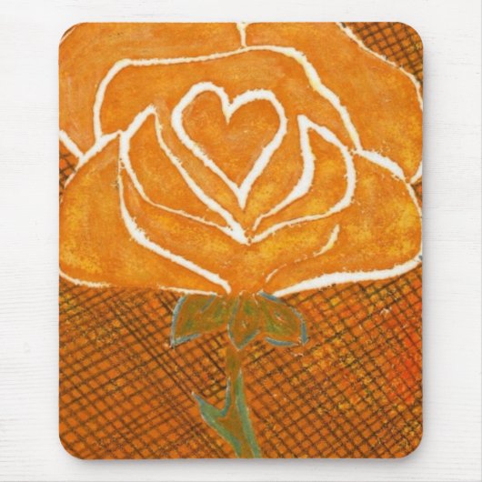 "Rose Herz #3" Blumenmousepad Mousepad (Vorne)
