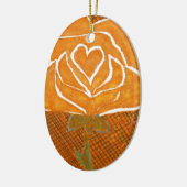 Rose Herz #3 Keramik Ornament (Links)