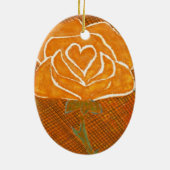 Rose Herz #3 Keramik Ornament (Hinten)