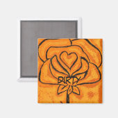 "Rose Herz #5" Geschirrspüler Status Magnet (Vorderseite/Rückseite)
