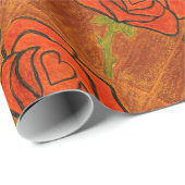 "Rose Herz #6" Blumengartenpapier Geschenkpapier (Rolleneckpunkt)