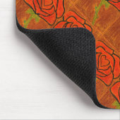 "Rose Herz #6" gepolstertes Muster florales Mousep Mousepad (Ecke)