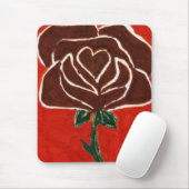 "Rose Herz #7" Blumenmousepad Mousepad (Mit Mouse)