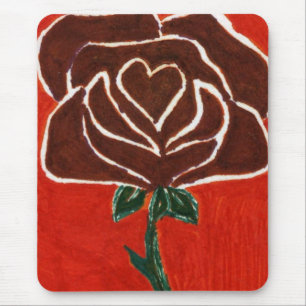 "Rose Herz #7" Blumenmousepad Mousepad