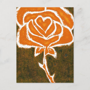"Rose Herz #8" Blumenpostkarte Postkarte