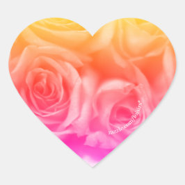 Rose Herz-Aufkleber