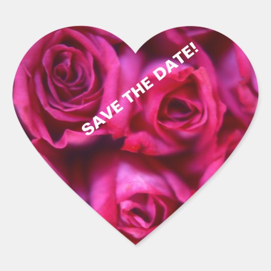 Rose Herz-Aufkleber (Vorderseite)
