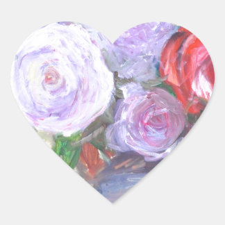 Rose Herz-Aufkleber