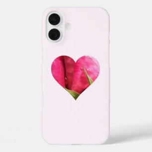 Rose Herz iPhone 16 Plus Hülle