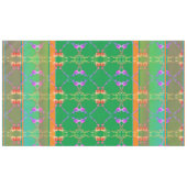 Rose Herz Fabergè-like Apricot & Green Tablecloth Tischdecke (Vorderseite (Horizontal))