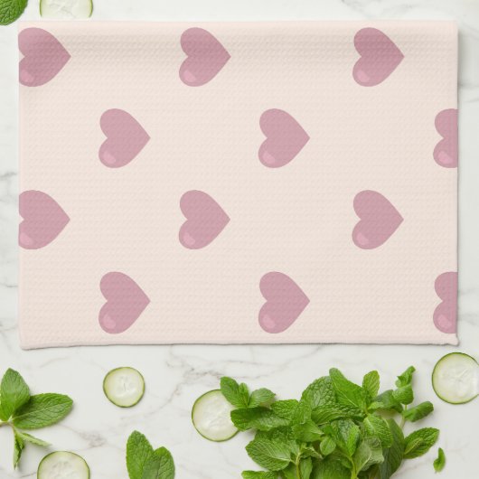 Rose Herz Geschirrtuch (Gefaltet)