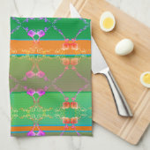 Rose Herz Küchentücher (Viertel Falte)