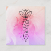 *~* Rose Herz Lotus Nirvana Yoga Massage Reiki Quadratische Visitenkarte (Vorderseite)